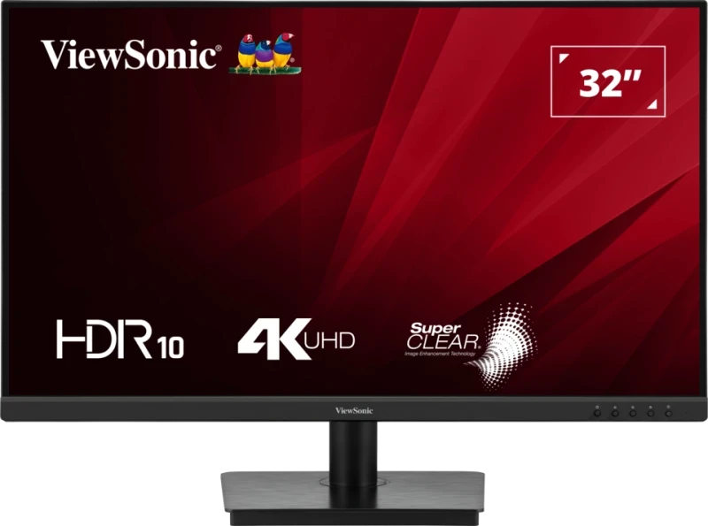 ViewSonic VA3208-4K-MHD (81.28cm) 32 Inch 4K UHD 3840x 2160 with Built-in Speakers, HDR10, sRGB 104%, Eye ProTech, SuperClear VA Panel, HDMI and DisplayPort