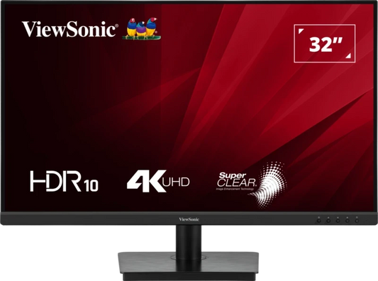 ViewSonic VA3208-4K-MHD (81.28cm) 32 Inch 4K UHD 3840x 2160 with Built-in Speakers, HDR10, sRGB 104%, Eye ProTech, SuperClear VA Panel, HDMI and DisplayPort