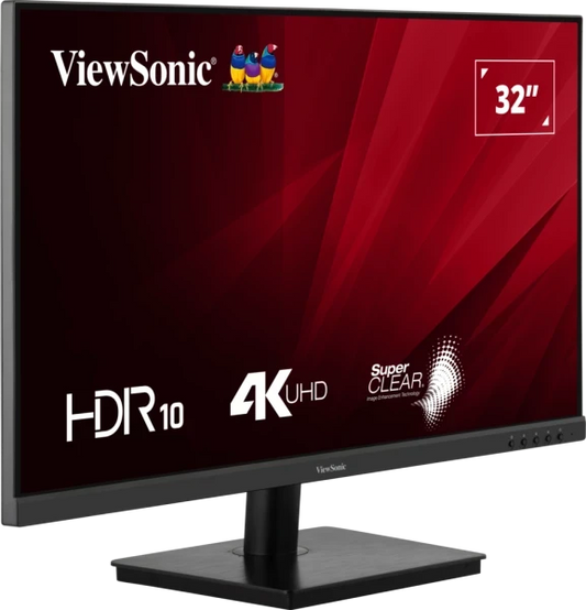 ViewSonic VA3208-4K-MHD (81.28cm) 32 Inch 4K UHD 3840x 2160 with Built-in Speakers, HDR10, sRGB 104%, Eye ProTech, SuperClear VA Panel, HDMI and DisplayPort