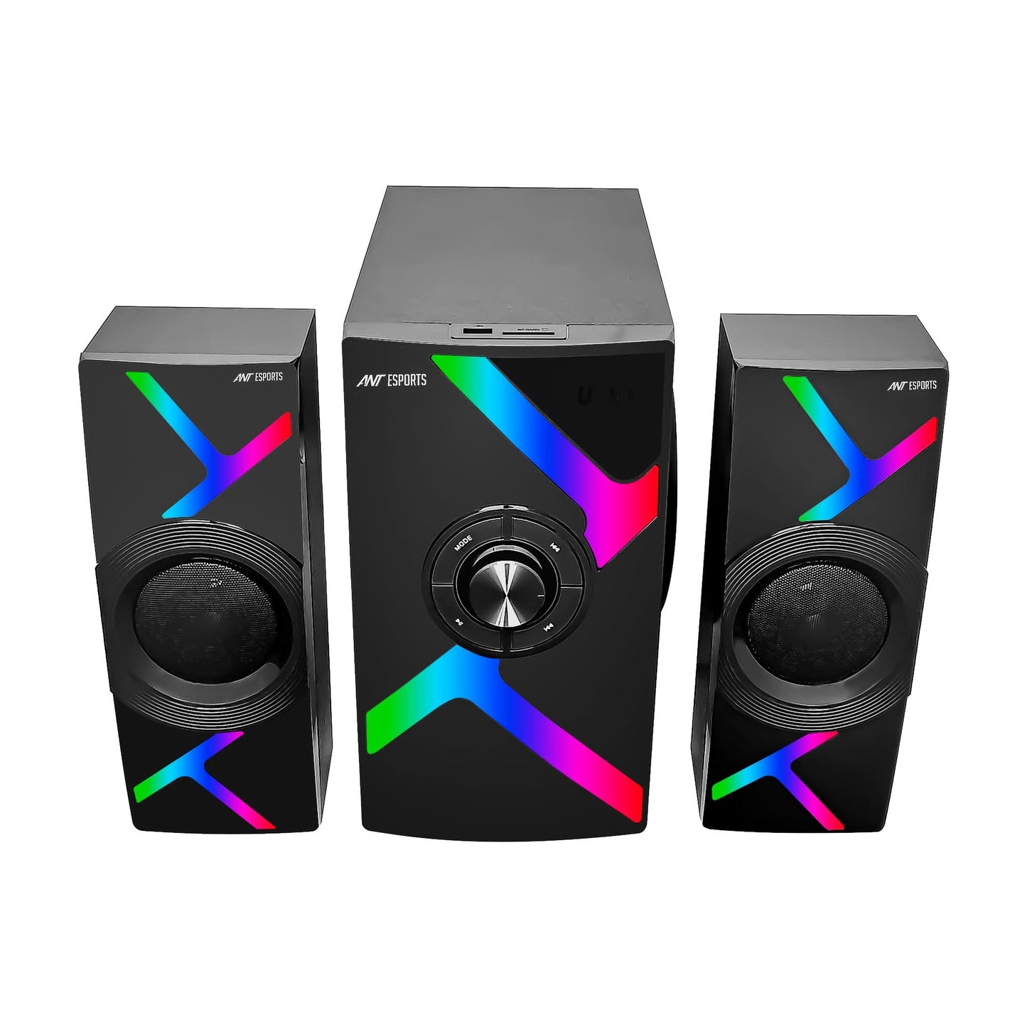 ANT ESPORTS GS80,80W 2.1 CHANNEL BLUETOOTH MULTIMEDIA RGB SPEAKER WITH SUBWOOFER - GUN BLACK- (R-41271349) ETA-SD-20231211324