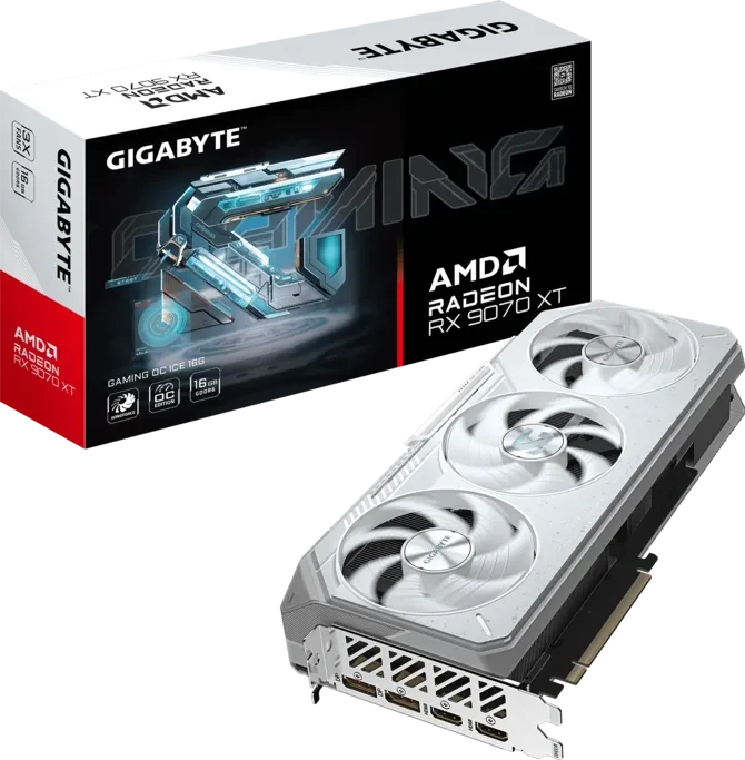 Gigabyte Radeon RX 9070 XT GAMING OC ICE 16GB GDDR6 Graphics Card