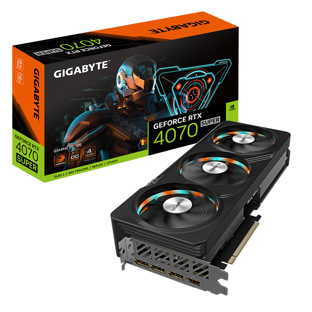 GIGABYTE GEFORCE RTX 4070 SUPER 12GB GAMING OC GRAPHIC CARD