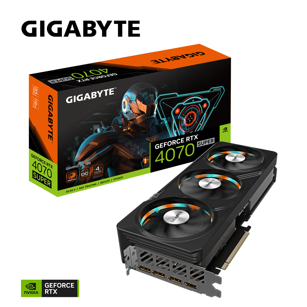 GIGABYTE GEFORCE RTX 4070 SUPER 12GB GAMING OC GRAPHIC CARD