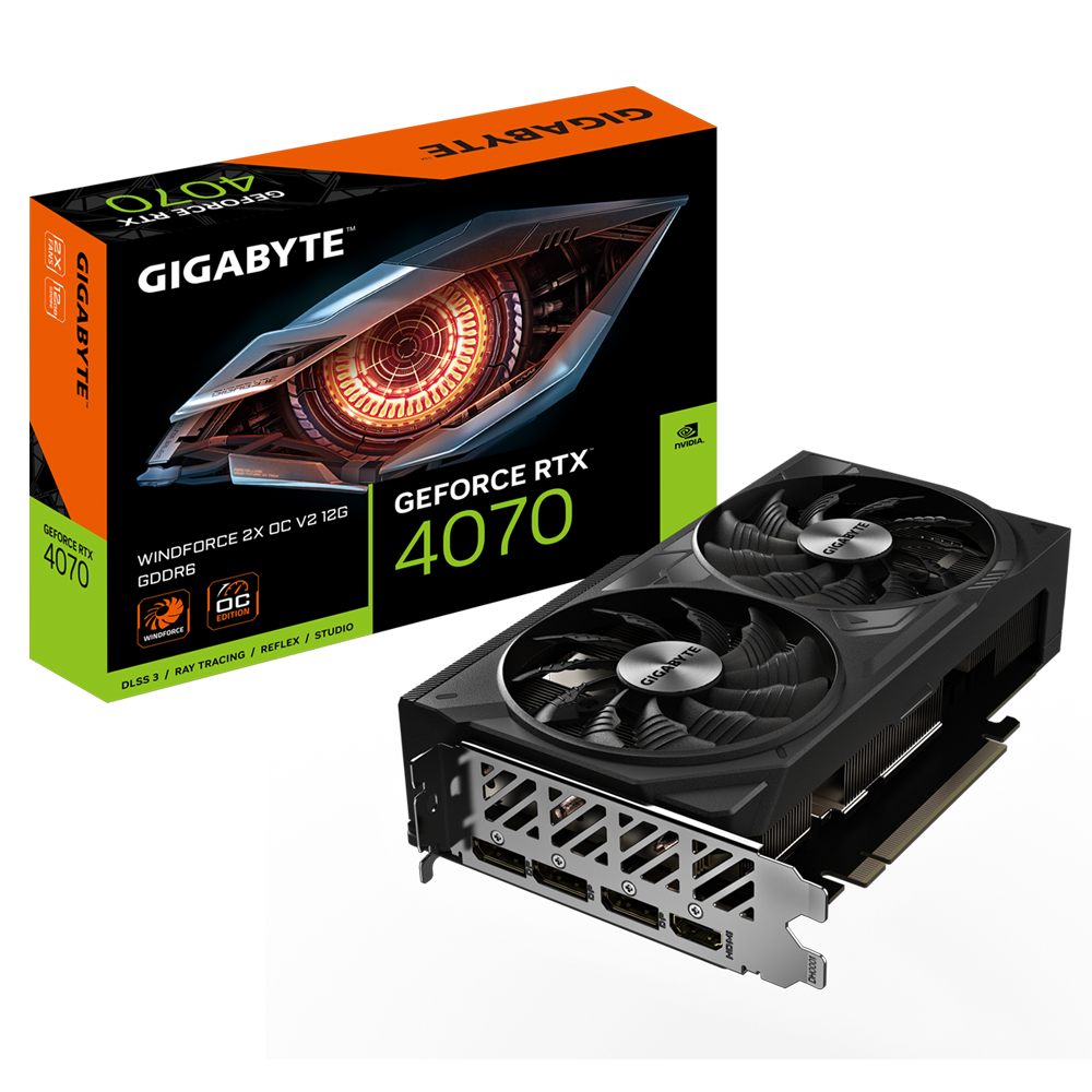 GIGABYTE GEFORCE RTX 4070 WINDFORCE 2X OC V2 12GB GDDR6