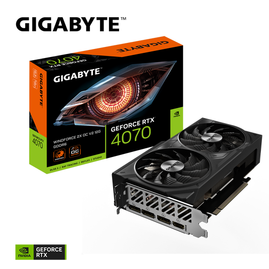 GIGABYTE GEFORCE RTX 4070 WINDFORCE 2X OC V2 12GB GDDR6