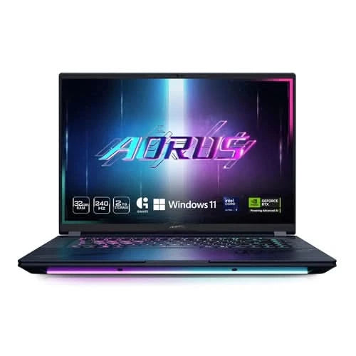 Gigabyte Aorus Master 16 BZHC6INE64SH, Intel Core Ultra 9 275HX Processor, 16GBx2 DDR5 Ram, 1TB M.2 NVMe SSS, NVIDIA GeForce RTX 5090 24GB GDDR7, 16 Inch OLED WQXGA Gaming Laptop