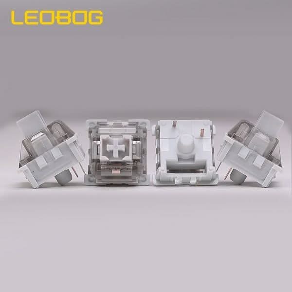 AULA LEOBOG Graywood Switch V3 – Ultra-Smooth, Pre-Lubed, Hot-Swappable, Ideal for Custom Keyboards – 100pcs (GrWS100)
