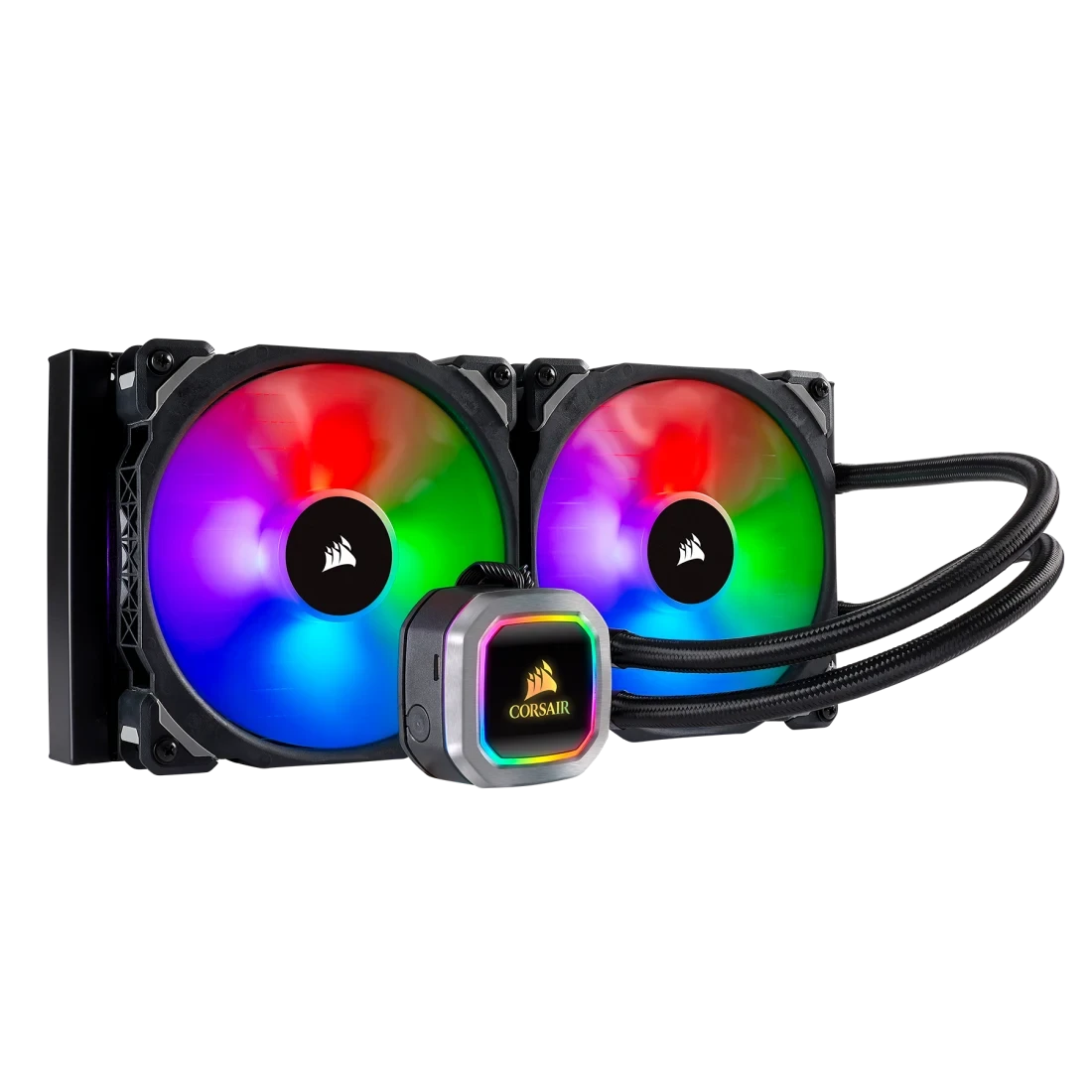 CORSAIR HYDRO SERIES, H115I RGB PLATINUM, 280MM RADIATOR, DUAL 140MM ML SERIES PWM FANS, RGB LIGHTING AND FAN CONTROL WITH SOFTWARE, LIQUID CPU COOLER