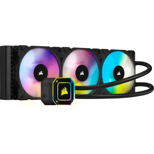 CORSAIR ICUE H150I ELITE CAPELLIX, 360MM RADIATOR, TRIPLE 120MM ML SERIES PWM FANS, RGB LIGHTING AND FAN CONTROL WITH SOFTWARE, LIQUID CPU COOLER