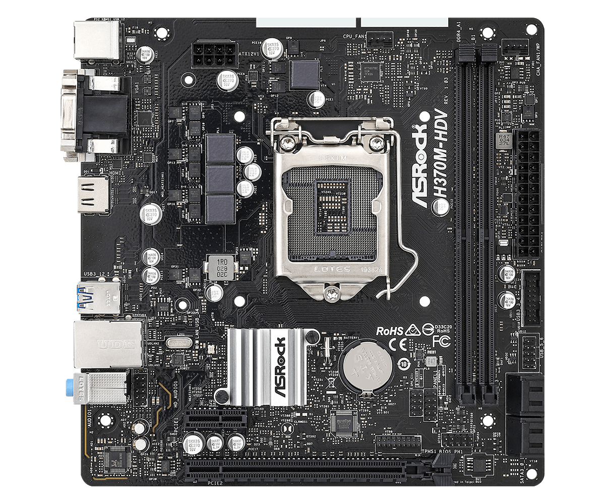 ASROCK H370M-HDV/M.2 DDR4 MOTHERBOARD