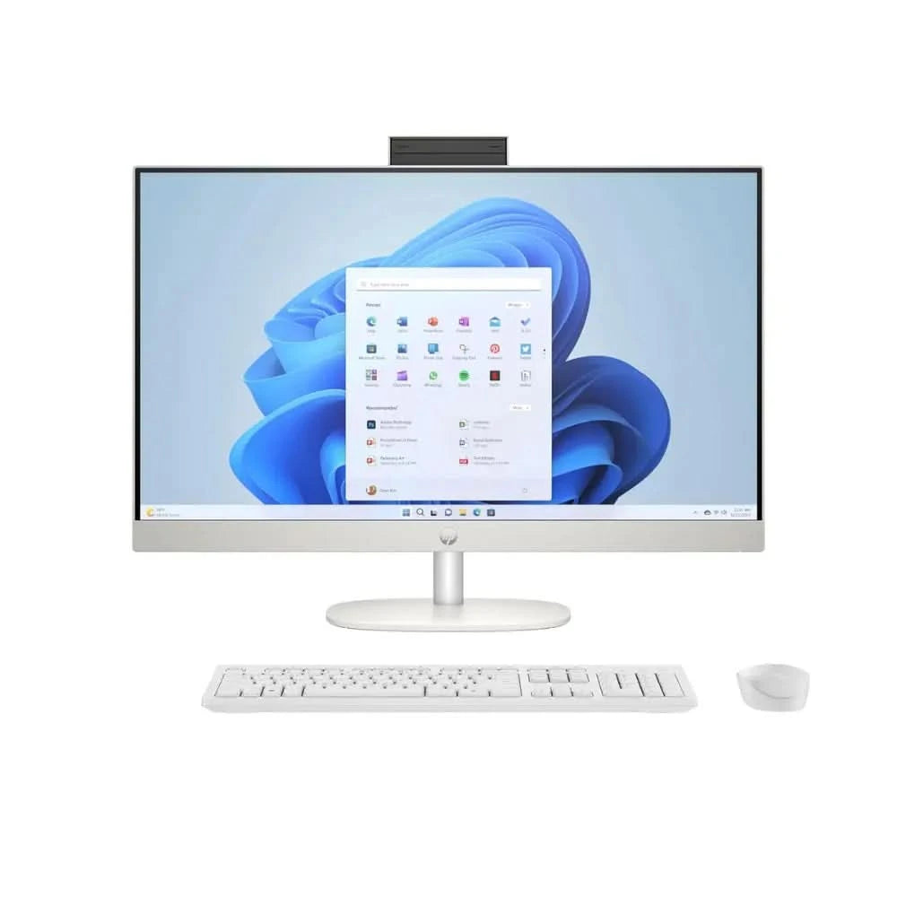 HP All in One Desktop 24-CR0905IN, i3-1315U, 8GB RAM, 512GB SSD, Intel UMA Graphics, Windows 11 Home, Microsoft Office 2024 , HP 510SP White Wireless Keyboard and Mouse Combo