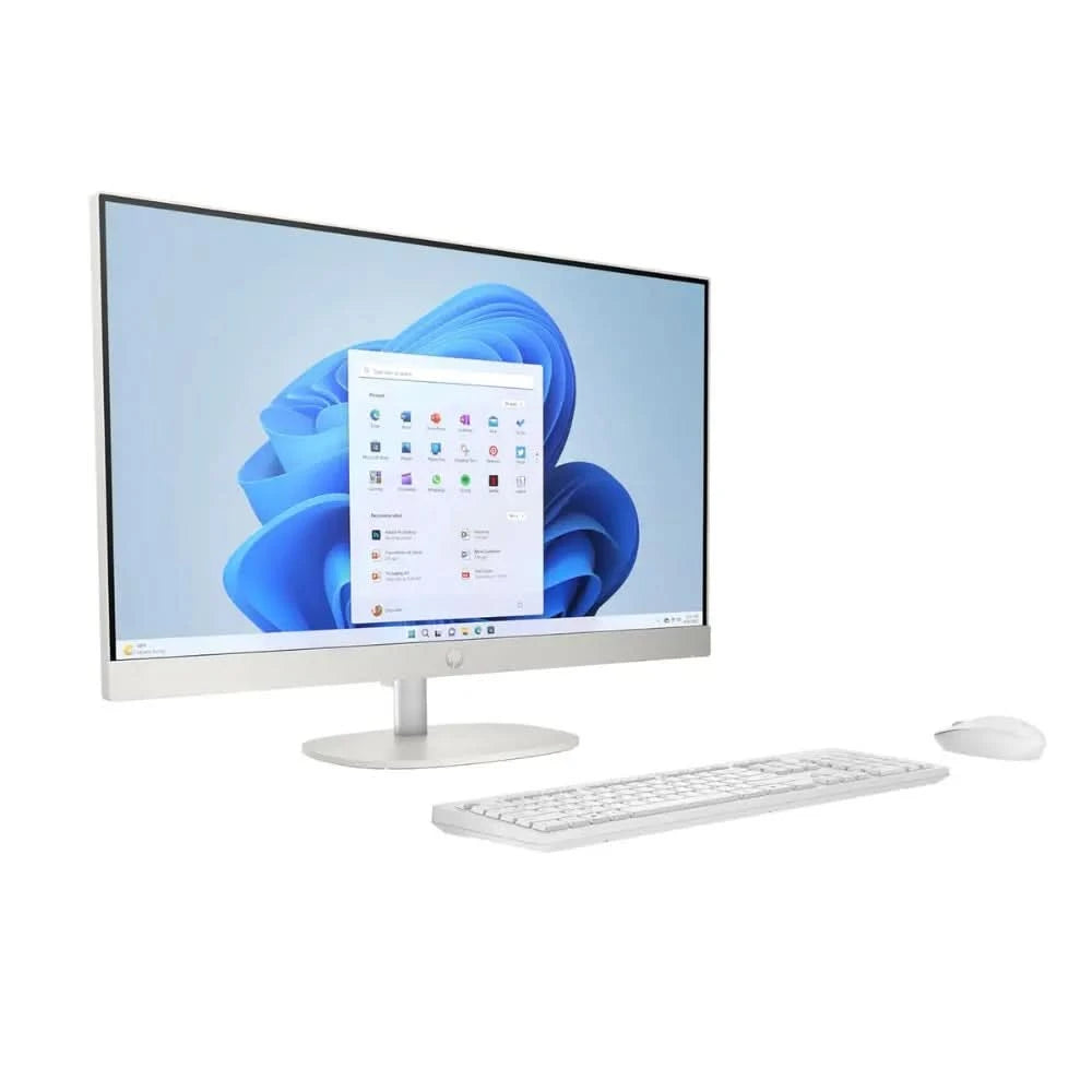 HP All in One Desktop 24-CR0905IN, i3-1315U, 8GB RAM, 512GB SSD, Intel UMA Graphics, Windows 11 Home, Microsoft Office 2024 , HP 510SP White Wireless Keyboard and Mouse Combo