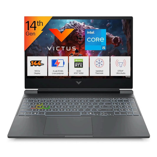 HP Victus, Intel Core i5-14450HX 14th Gen, 6GB RTX 4050, 24GB DDR5 RAM, 512GB SSD, FHD, 144Hz, 300 nits, 15.6 inch, Windows 11 Home, M365, Office24, Silver, 2.29kg, fa2382tx, RGB Gaming Laptop