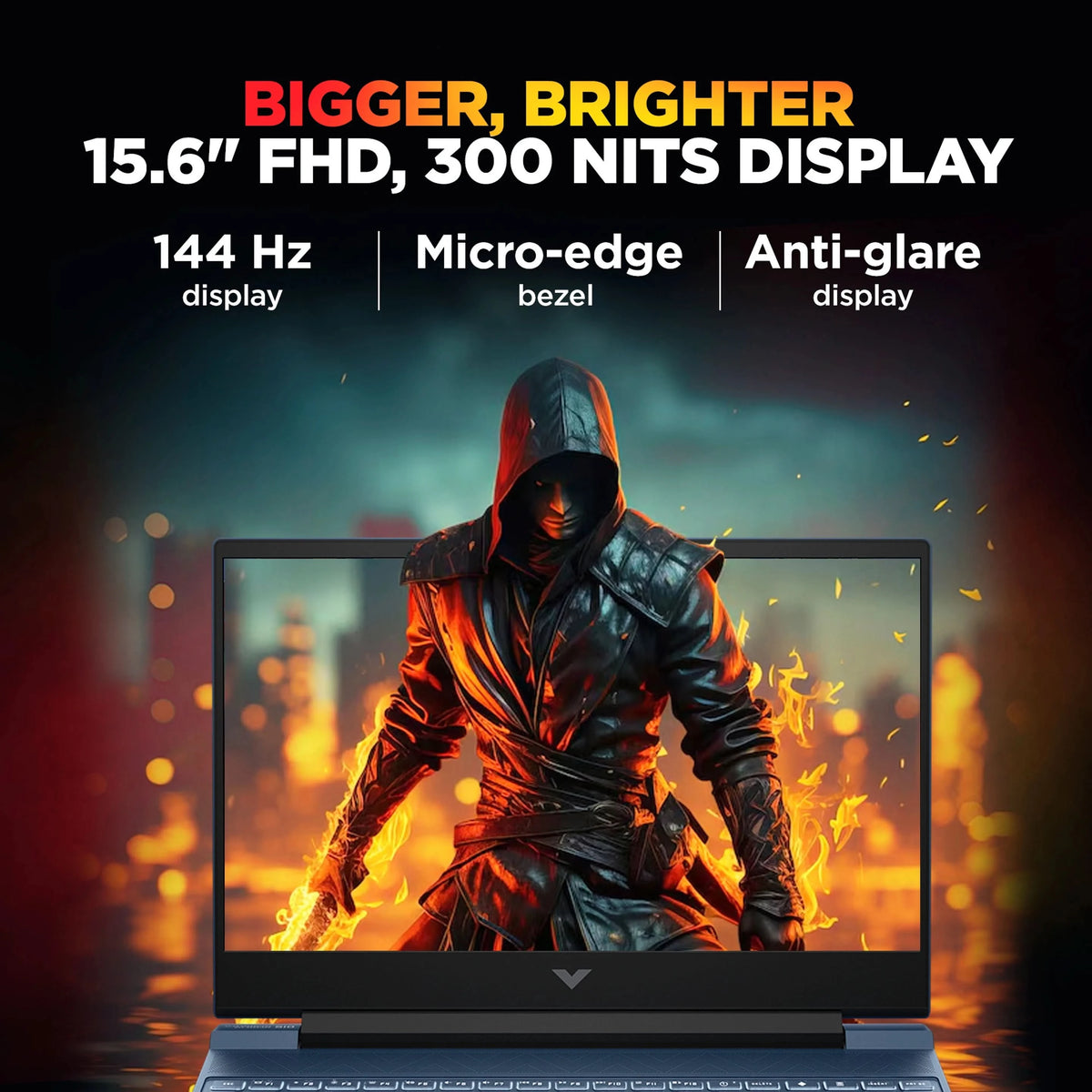HP Victus (i5 14th Gen) Intel Core 5 210 H - (24 GB/512 GB SSD/Windows 11 Home/6 GB Graphics/NVIDIA GeForce RTX 3050) 15-fa2556TX Gaming Laptop (15.6 inch, Performance Blue, 2.29 kg, With MS Office)