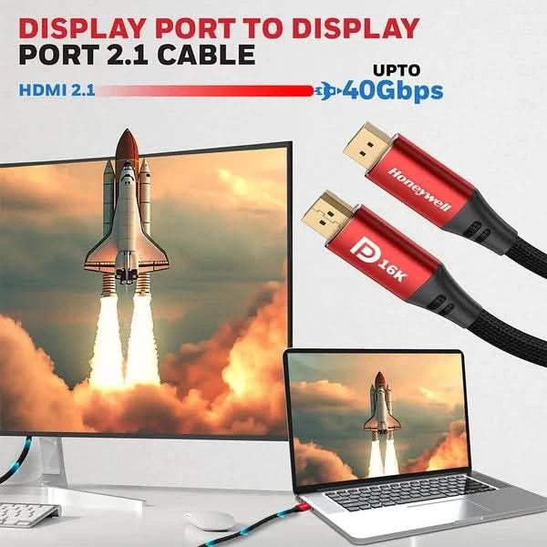 Honeywell Display Port to Display Port 2.1 Cable - 2 Meter