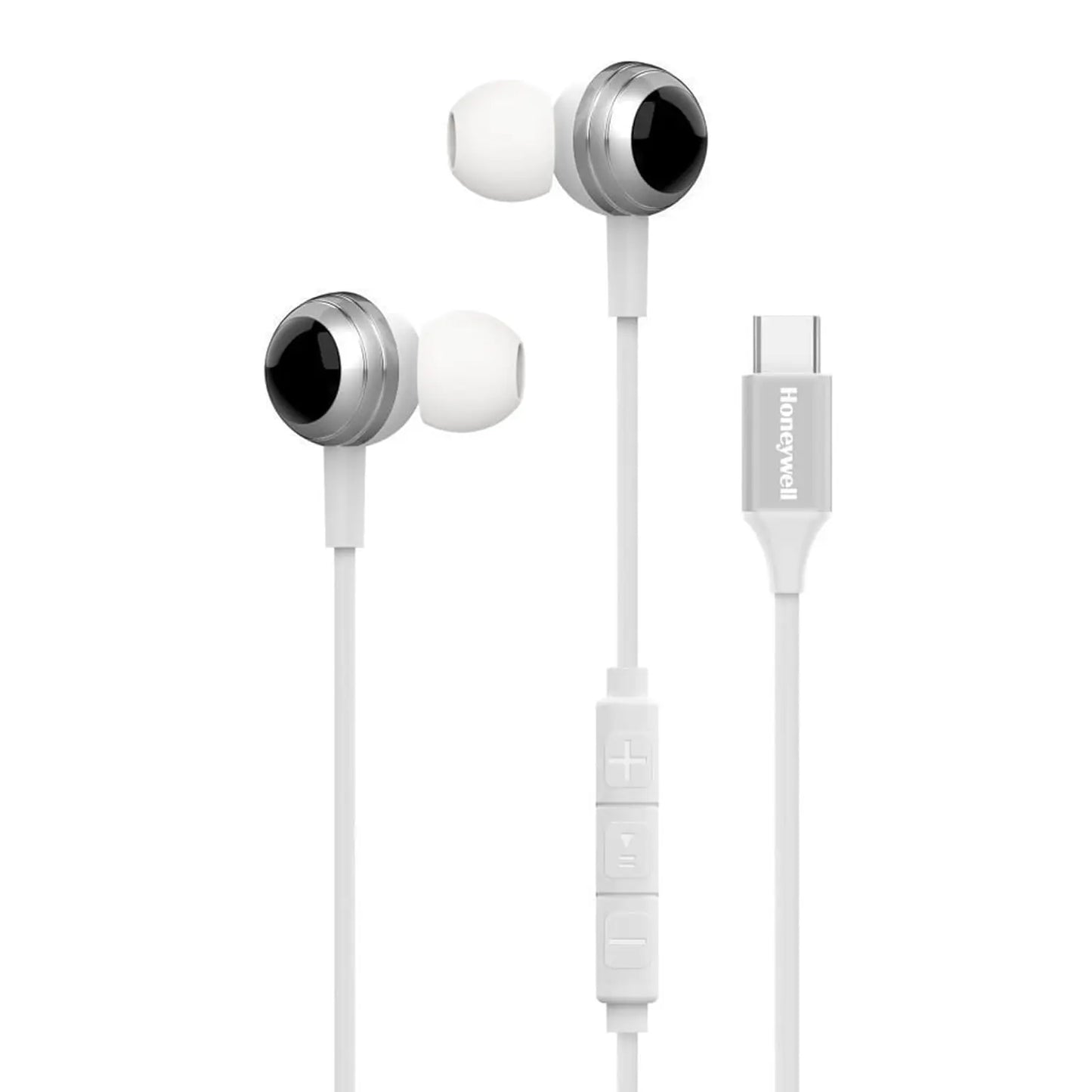 Honeywell Suono P70 Wired in Ear Earphones with Built in Mic 10mm*2 Drivers, Noise Cancelling and Ultra HD Mic, IPX4, Voice Assistant Enabled, HD Sound & Clear Audio, Type C Compatible, 1.2 Mtr