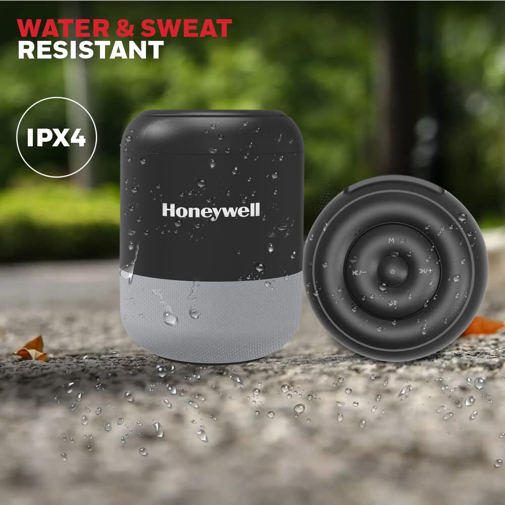 Honeywell Trueno U100 Wireless Duo Bluetooth V5.0 Speaker 5Wx2, 12Hrs Playtime per Speaker, Advanced 52mm Drivers, IPX4, TWS Feature, Premium Stereo Sound, Multi Compatibility Mode