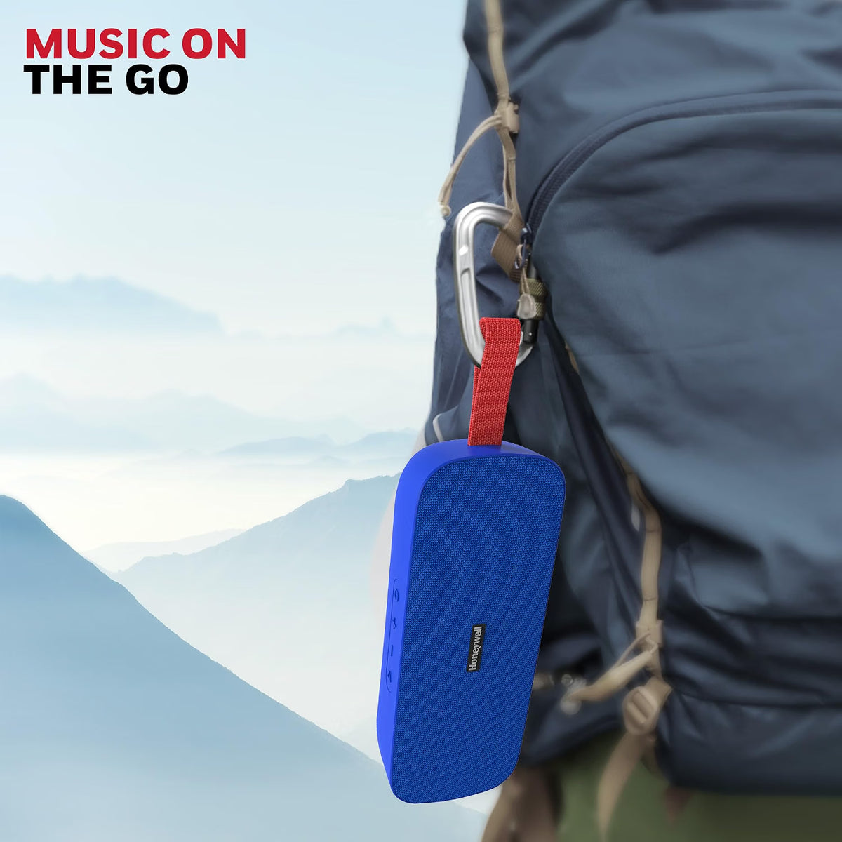 Honeywell Trueno U300 Bluetooth 5.3 Wireless Portable Speaker, 20W Output, Dual 78mm Drivers, Deep Bass, 13H Playtime, IPX6, TWS Pairing, SD/USB Type-C/AUX Support, Built-in Mic, 2-Year Warranty-Blue