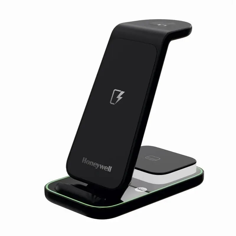 Honeywell Zest Wireless Clamp 3-in-1 23W Wireless Fast Charger with Type-C Input, QC 3.0, Stable Grip, Compatible with iPhone 8 and Above, Apple Watches, AirPods & Qi-Enabled Smartphones