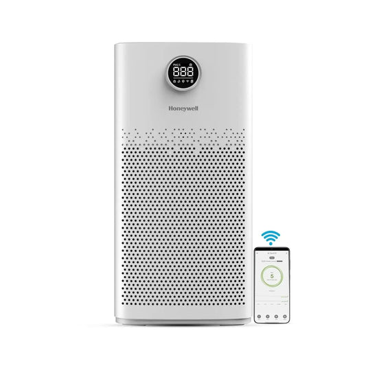 HoneywellAirPurifierForHome_4StageFiltration_Covers853sq.ft_PM2.5LevelDisplay_withWIFI_ALEXA_H13HEPA_ActivatedCarbonFilter_Removes99.99_Pollutants_MicroAllergens-AirTouchP2