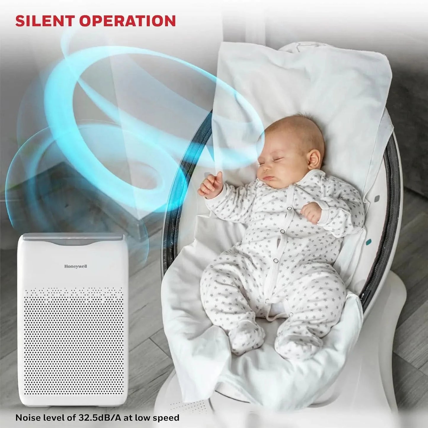 Honeywell Air Purifier for Home, 4 Stage Filtration, Covers 388 sq.ft, High Efficiency Pre-Filter, H13 HEPA Filter, Activated Carbon Filter, Removes 99.99% Pollutants & Micro Allergens - Air touch V2