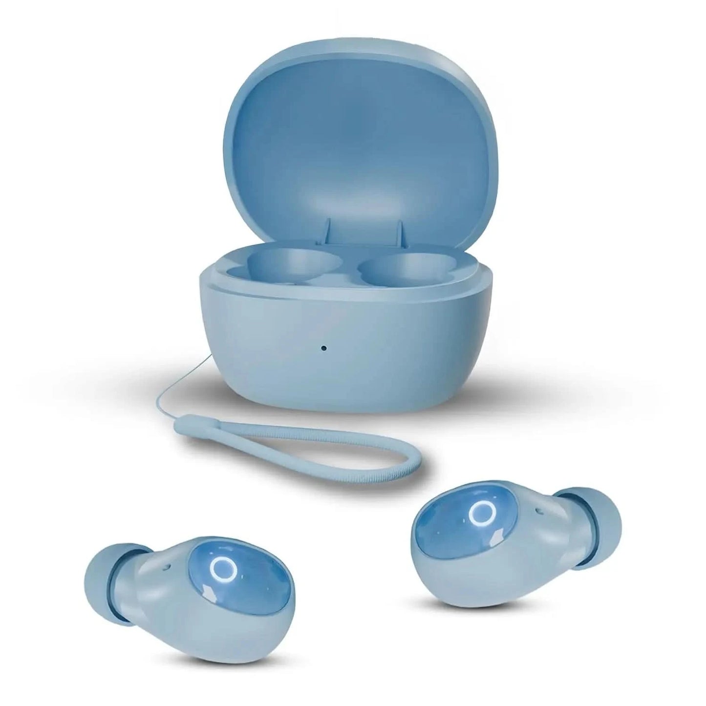 Honeywell Moxie V1500 Bluetooth TWS Earbuds with 48H Playtime, Type C Fast Charging, IPX4 Water Resistant, Bluetooth V5.4, 8mm*2 Drivers, Touch Controls, Voice Assistant, Noise Cancelling Blue