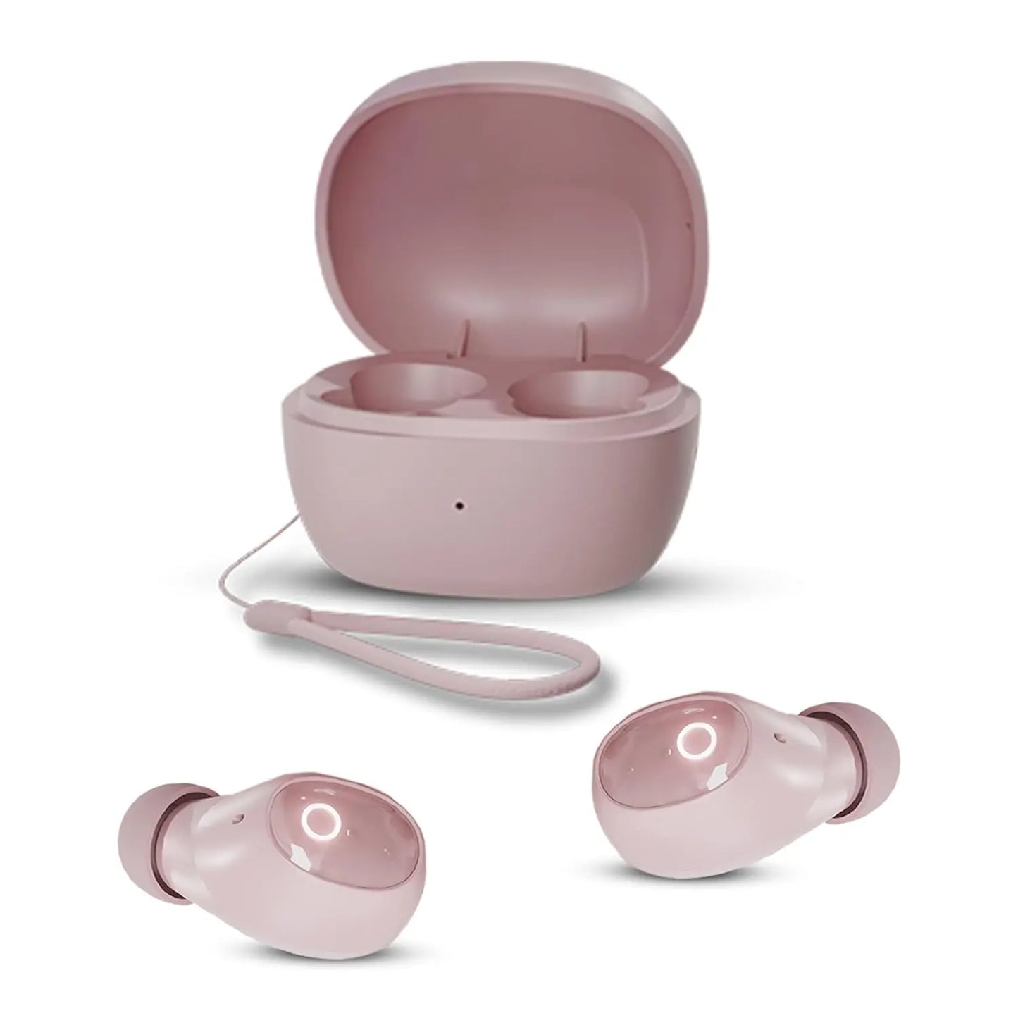 Honeywell Moxie V1500 Bluetooth TWS Earbuds with 48H Playtime, Type C Fast Charging, IPX4 Water Resistant, Bluetooth V5.4, 8mm*2 Drivers, Touch Controls, Voice Assistant, Noise Cancelling Pink