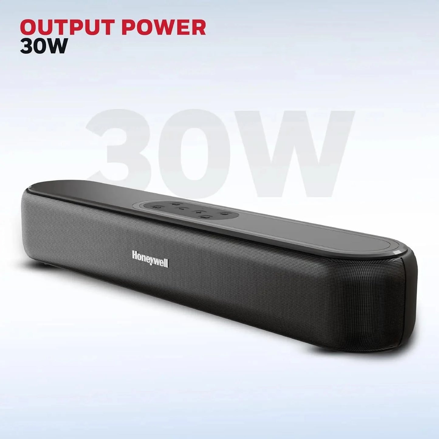Honeywell Moxie V3000 Soundbar | 30W Wireless Stereo Sound, Deep Bass, Bluetooth v5.3+EDR, 12-Hour Playtime, Dual 57mm Drivers, AUX & USB Input