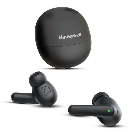 Honeywell New Launched Moxie V1400 Bluetooth v5.4 TWS in-Ear Earbuds, ENC with 4 Mics for HD Calling, 45H Battery Life, Stereo Sound, Deep Bass, IPX4, 40ms Low Latency Gaming Mode