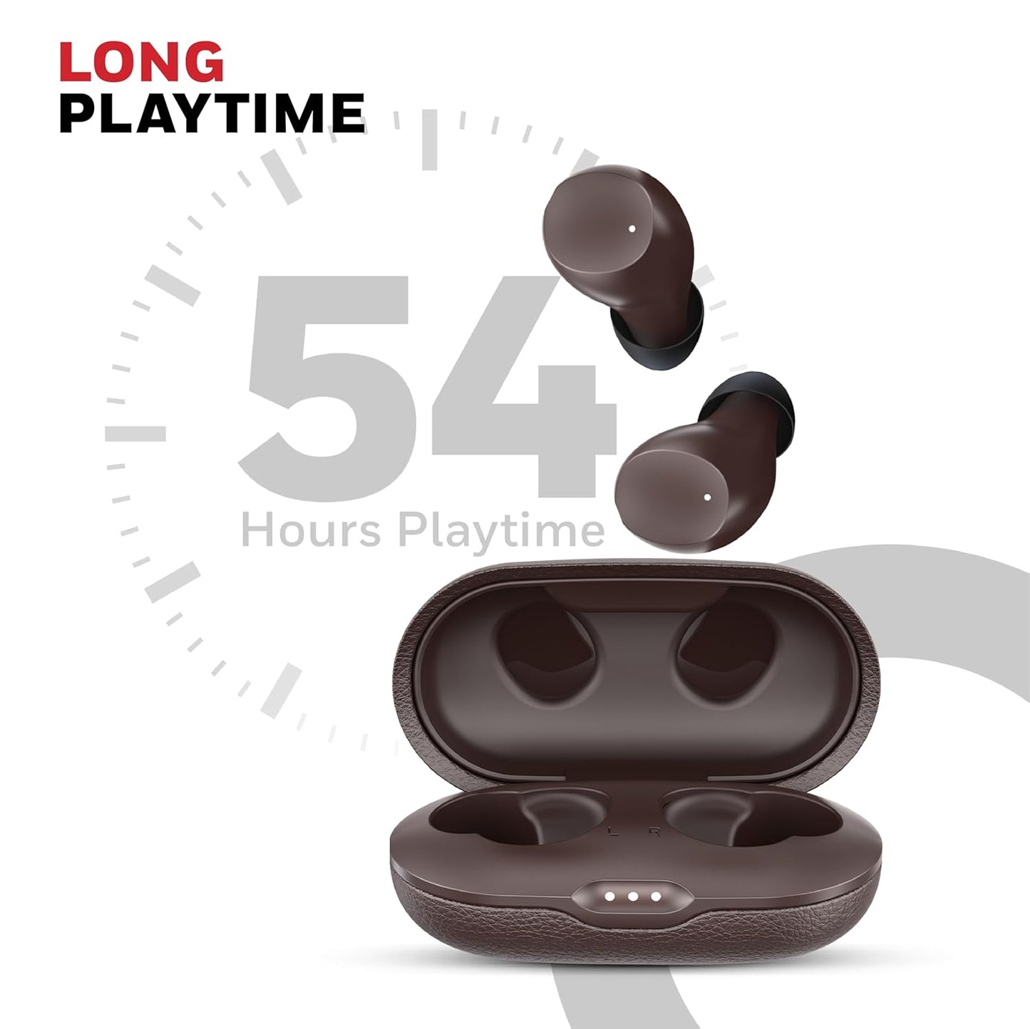Honeywell New Launched Suono P2200 Bluetooth v5.4 TWS Earbuds, ENC with 2 Mics for HD Calling, 54H Battery Life, Stereo Sound, Deep Bass, IPX5, 40ms Low Latency Gaming Mode Brown