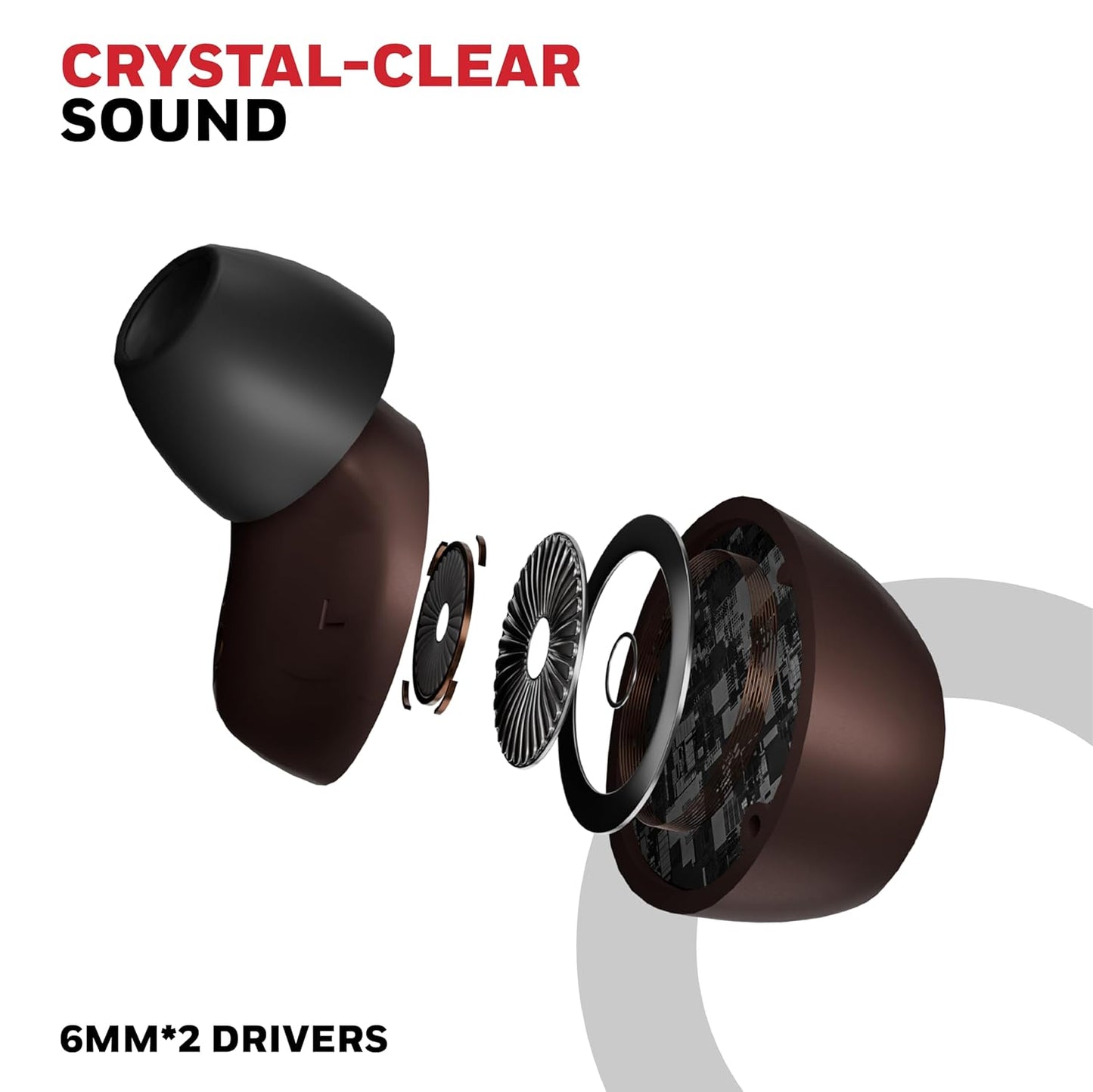 Honeywell New Launched Suono P2200 Bluetooth v5.4 TWS Earbuds, ENC with 2 Mics for HD Calling, 54H Battery Life, Stereo Sound, Deep Bass, IPX5, 40ms Low Latency Gaming Mode Brown
