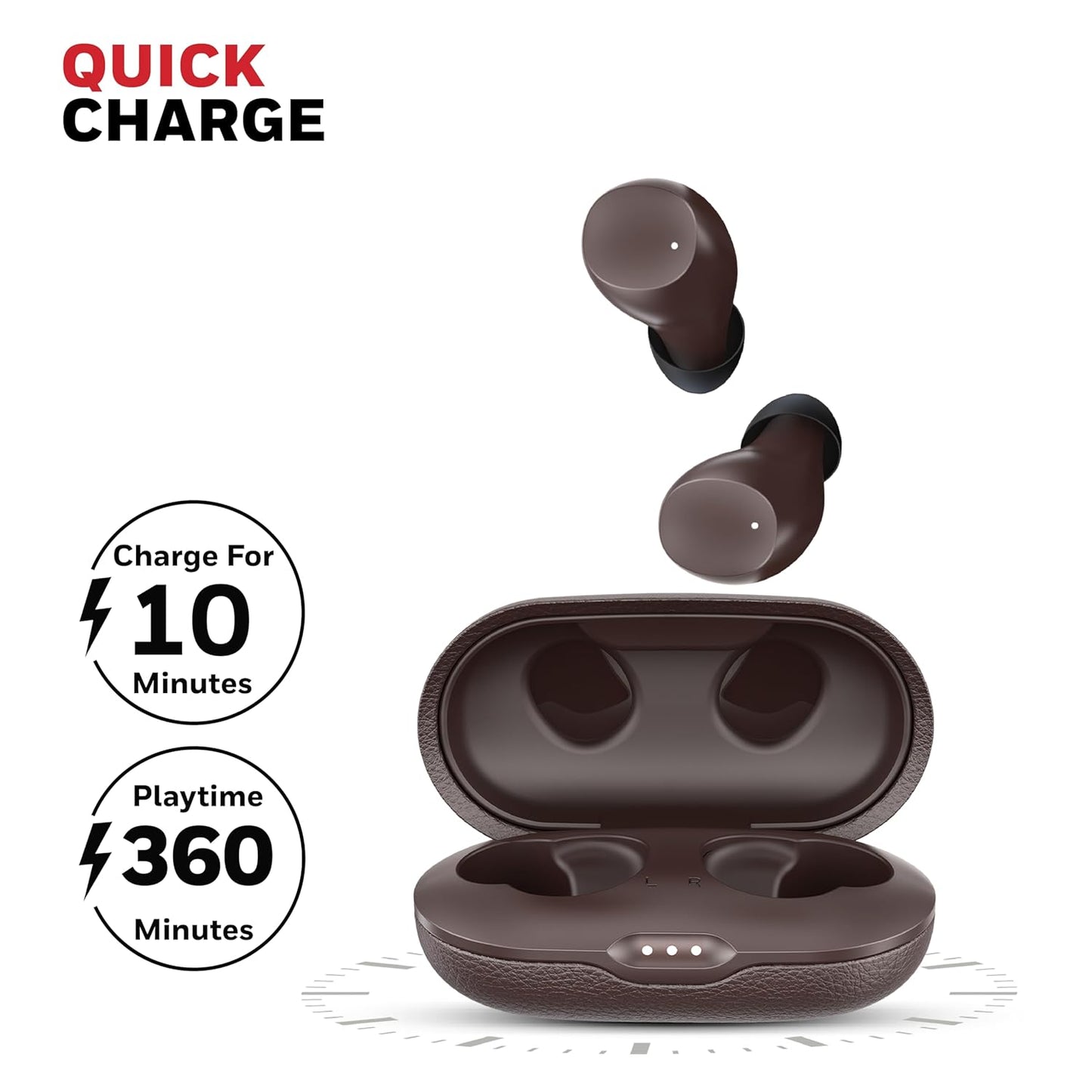 Honeywell New Launched Suono P2200 Bluetooth v5.4 TWS Earbuds, ENC with 2 Mics for HD Calling, 54H Battery Life, Stereo Sound, Deep Bass, IPX5, 40ms Low Latency Gaming Mode Brown