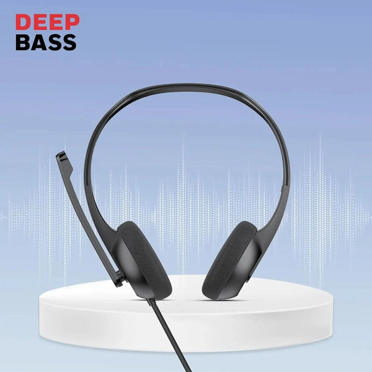 Honeywell New Suono P40 Wired On-Ear Headphones with Rotating Mic for HD Calling, Dual 40mm Drivers, Adjustable Headband for PC/Laptop/Computers, in-Built Noise canceling, Stereo Sound, Deep Bass