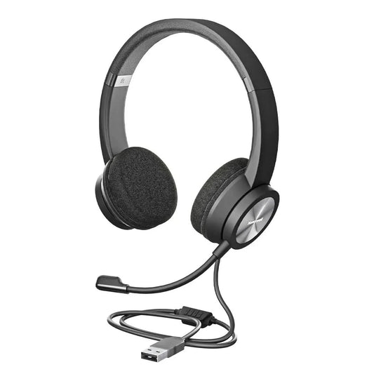 Honeywell New Trueno U30 Wired On-Ear Headphones with Rotating Mic for HD Calling, Dual 40mm Drivers, Adjustable Headband for PC/Laptop/Computers, in-Built Noise canceling, Stereo Sound, Deep Bass