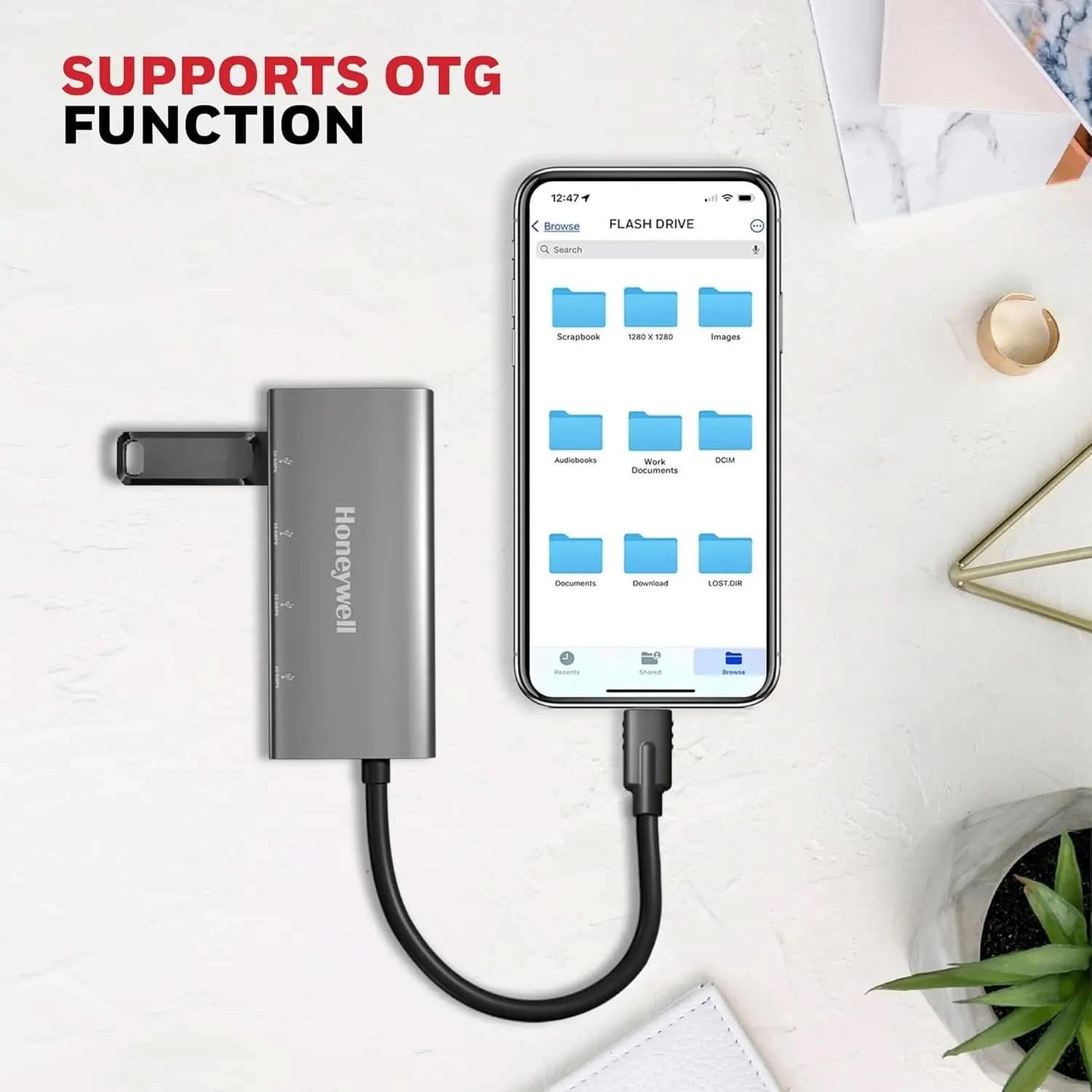 Honeywell Newly Launched Momentum Type C to 4xUSB C 3.2 Gen 2 Port Type C Hub, 10 Gbps Transmission Speed, 30 cms, Premium Metallic Finish, Compatible with All Type C Port Devices