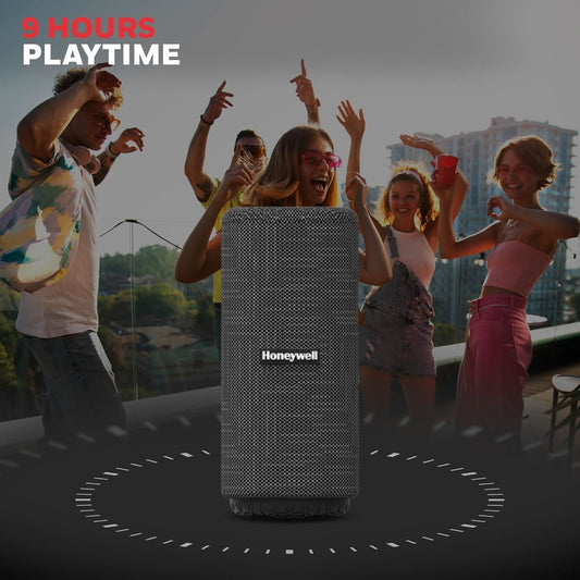 Honeywell Newly Launched Suono P300 10W 5.3 Bluetooth Speaker,9H Playtime, Deep Bass,IPX 4,TWS Feature,Fast Charging,SD Card,USB,AUX,Built-In Mic and 52mm Drivers,2 Years Manufacturer Warranty - Black