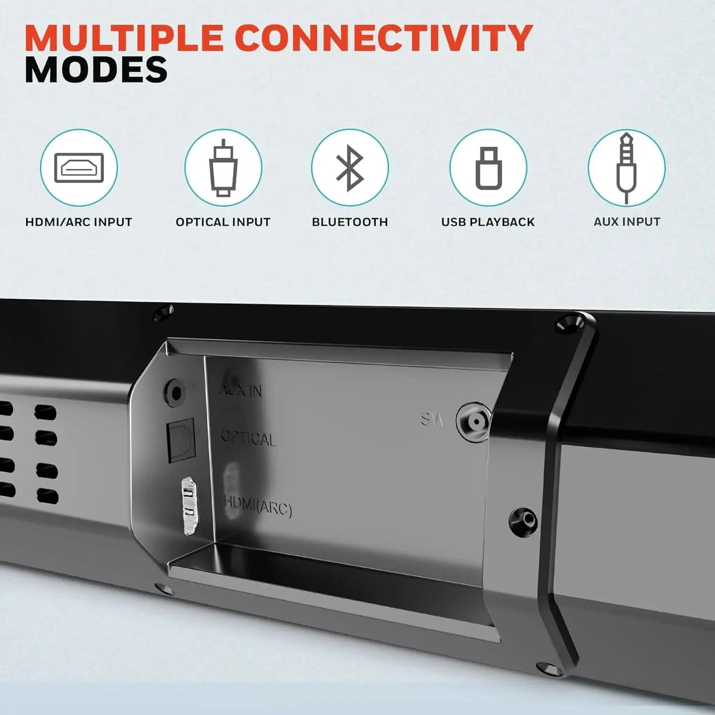 Honeywell Newly Launched Trueno U4000 Soundbar 240W, 2.1Ch Surround Sound Home Theatre, Deep Bass Subwoofer,3 EQ Modes,LED Display & Ambient Light,BT v5.3, AUX,USB,Optical Input,HDMI/ARC,Sleek Remote