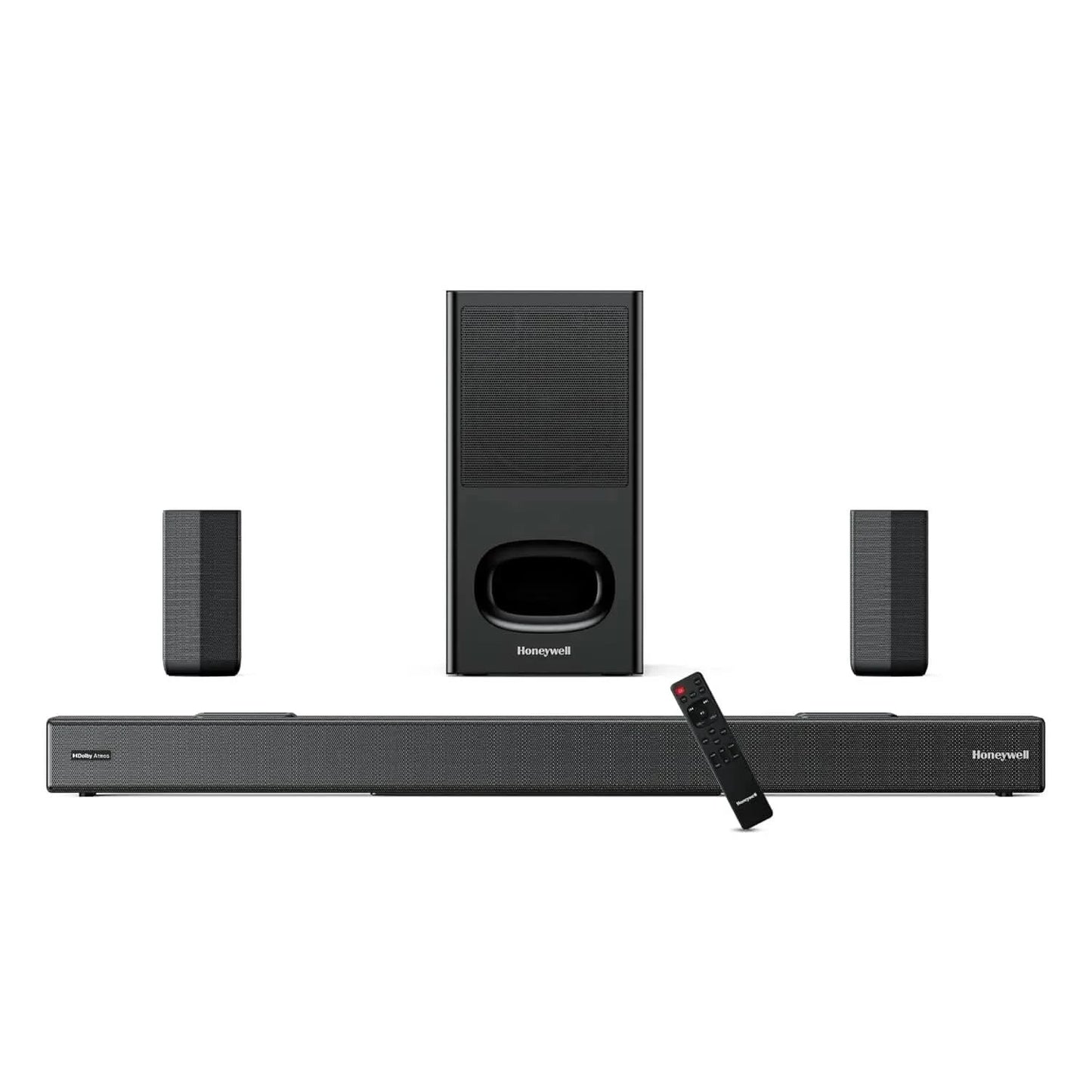 Honeywell Newly Launched Trueno U8000 5.1Ch Soundbar 700W Dolby Atmos, 3D Surround Sound, Deep Bass Subwoofer, Wireless Satellite Speakers, 4 EQ Modes, BT v5.4, AUX, USB, Optical Input & HDMI ARC/Earc
