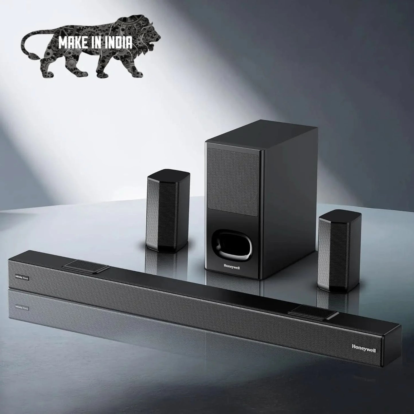Honeywell Newly Launched Trueno U8000 5.1Ch Soundbar 700W Dolby Atmos, 3D Surround Sound, Deep Bass Subwoofer, Wireless Satellite Speakers, 4 EQ Modes, BT v5.4, AUX, USB, Optical Input & HDMI ARC/Earc