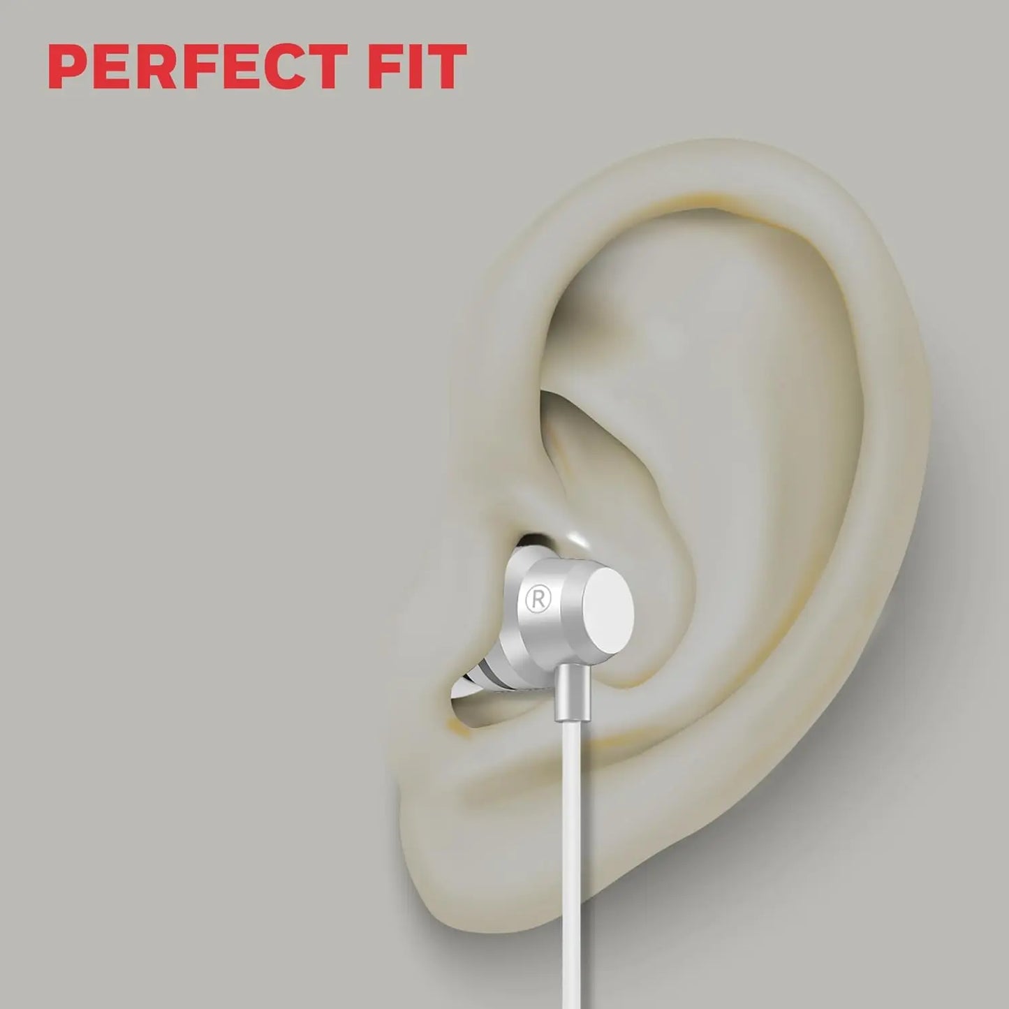 Honeywell Suono P60 Wired Earphones with Built in Mic, 10mm*2 Drivers, Passive Noise Cancellation, Deep Bass & Clear Sound, Ultra HD Mic Quality, Type C Compatible, Voice Assistant Enabled, 1.2 Mtr