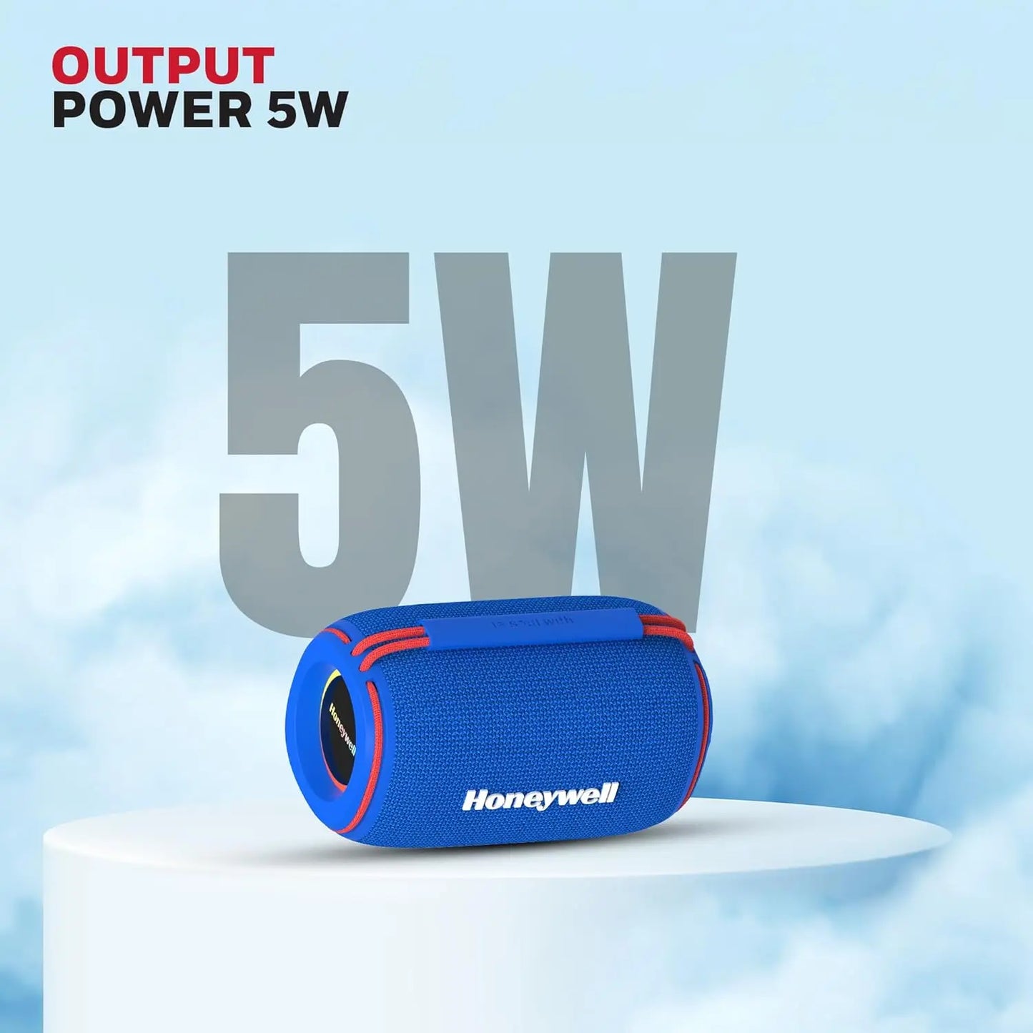 Honeywell Suono V210 Bluetooth 6.0 Speaker, 5W, Deep Bass Dual Radiators, 10H Playback, IPX6, Dual Speaker Pairing, RGB Light, USB/AUX/SD, Type-C Charging, Built-in Mic, 2yr Manufacturer Warranty Blue