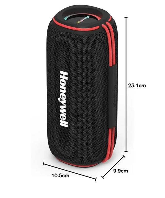 Honeywell Trueno U400 Bluetooth 5.3 Wireless Portable Speaker, 30W Output, Dual 78mm Drivers, Deep Bass, 15H Playtime, IPX6 Waterproof, TWS Pairing, RGB Lights, SD/AUX/USB Type-C Support, Built-in Mic