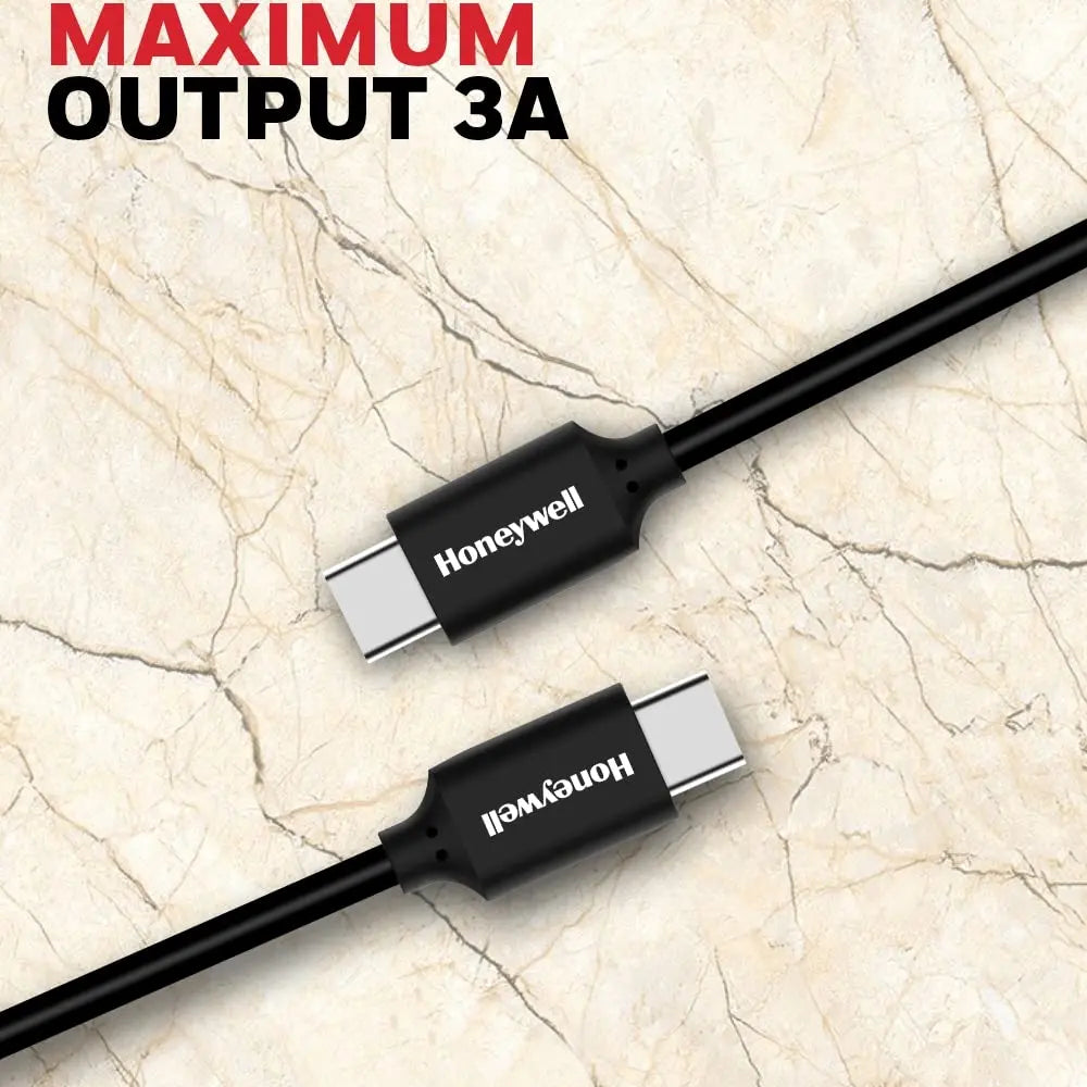 Honeywell Type C To Type C USB 3.1 Cable, PD 100W with Max Output 5A, QC 3.0, Ultra-Fast Charge & Sync Cable, 10 Gbps transfer speed,Compatible with Smartphones,Laptop,Power Bank, Tablet- 6 Feet(1.8M)