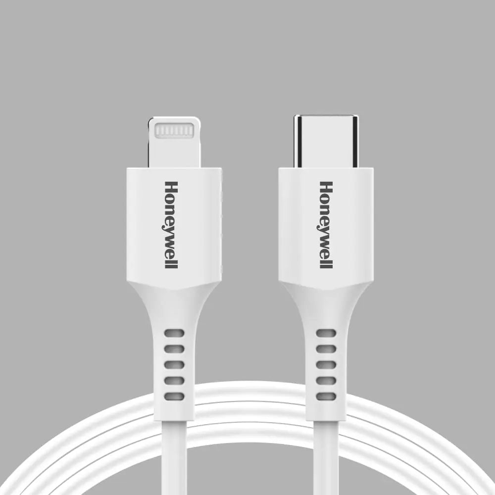 Honeywell Type C to Lightning Silicone cable (White), MFI-certified, QC 3.0,PD 87W with Max Output 3A, Fast Charge & Sync Cable for iPhone, iPad, iMac, MacBook, Airpods- 6 Feet(1.8M)