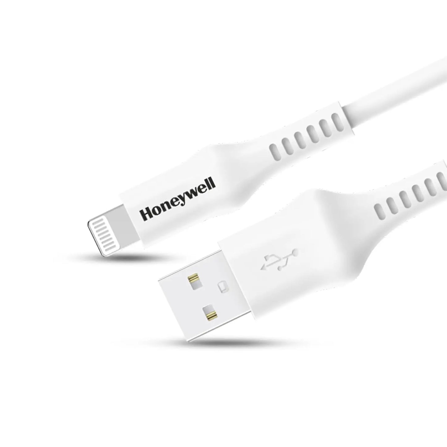 Honeywell USB to Lightning Silicone cable, 6 Feet (1.8M), MFI certified, QC 3.0, Max Output 2.4A,Fast Charge & Sync Cable for iPhone, iPad, AirPods- iPod – White