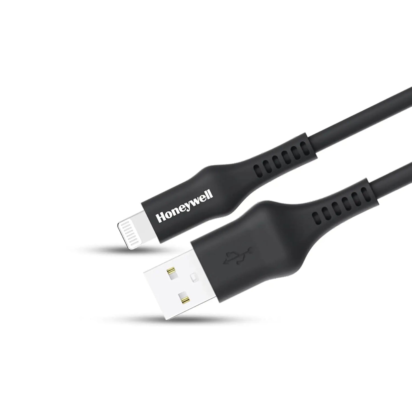 Honeywell USB to Lightning Silicone cable(MFI), 6 Feet (1.8M), Apple-certified, QC 3.0, 2.4A Max Output, Fast Charge & Sync Cable for iPhone,iPad, Airpods, iPod - Black