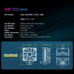 ANT ESPORTS ICE-C612 RGB CPU AIR COOLER