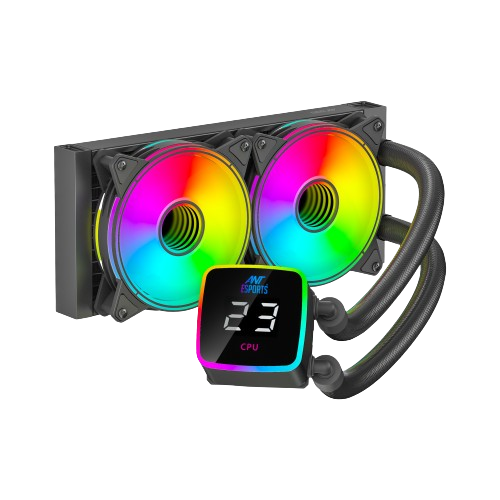 ANT ESPORTS ICE FLOW 240MM AIO LIQUID COOLER ARGB BLACK