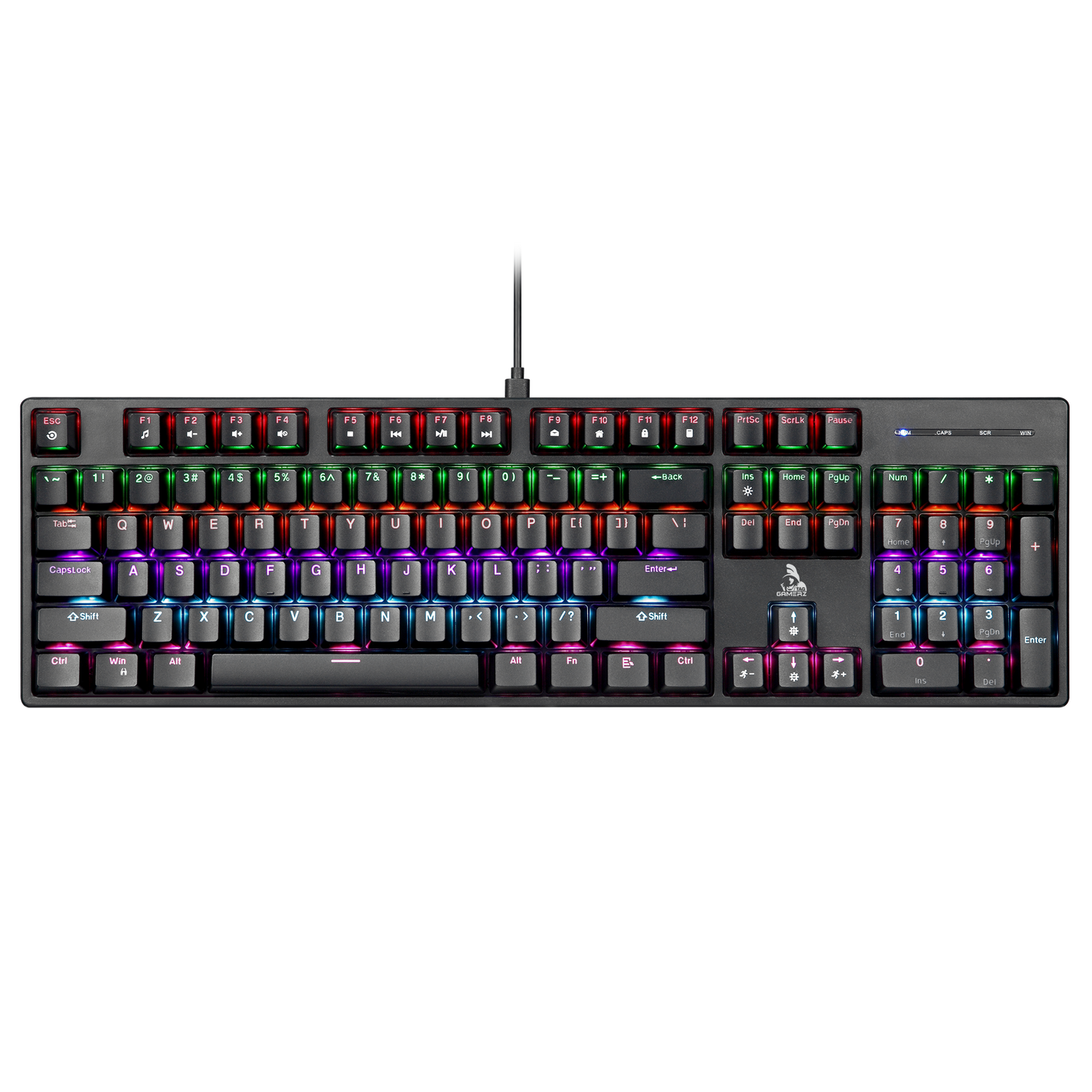 TAG illume 2.0 Mechanical Gaming Keyboard, 104 Keys, RGB Backlight, Anti-Ghosting, USB, Black
