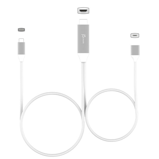 J5Create USB-C to 4K HDMI Cable with PD100W Pass-Through